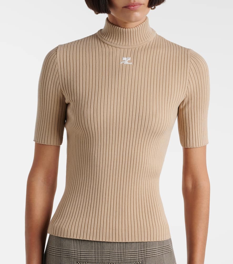 Courrèges Reedition ribbed-knit top