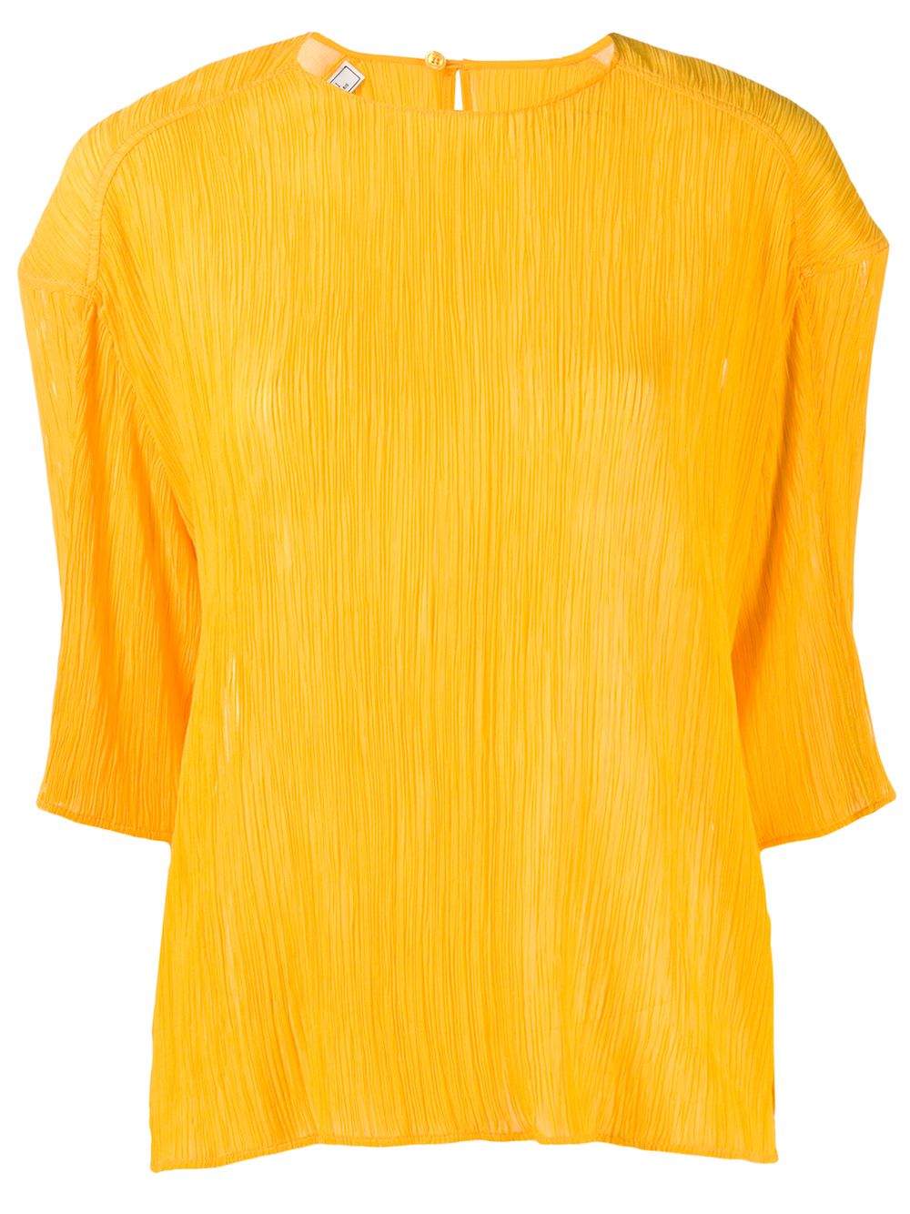Micro-pleated T-shirt - Orange