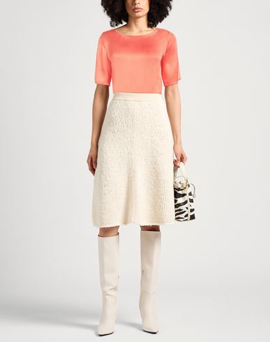 Caractère Èssential Woman Top Orange Size 4 Acetate, Silk