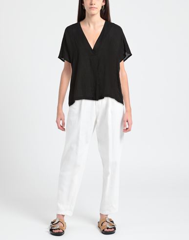 Woman Top Black Size 4 Linen