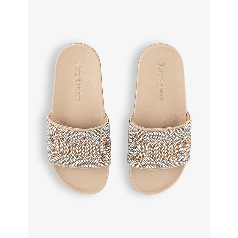 Womens Brazilian Sand Donna Diamante-embellished Rubber Sliders