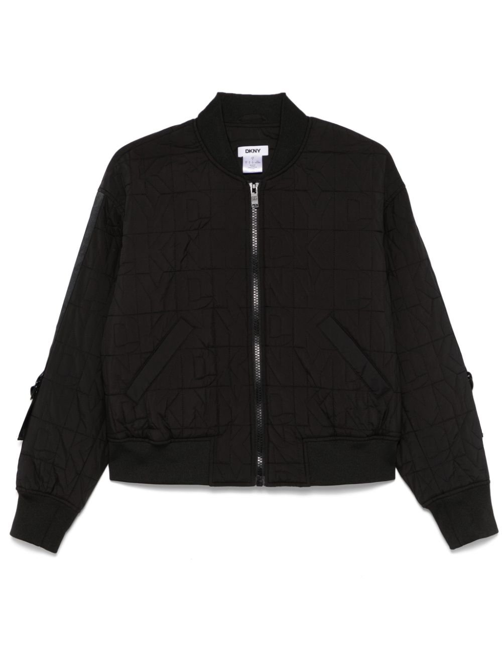 Logo-embellished quilted bomber jacket - Black