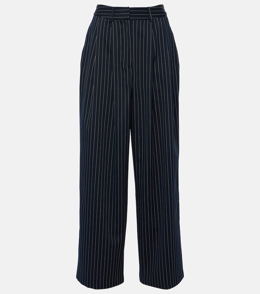 Ripley pinstripe twill wide-leg pants
