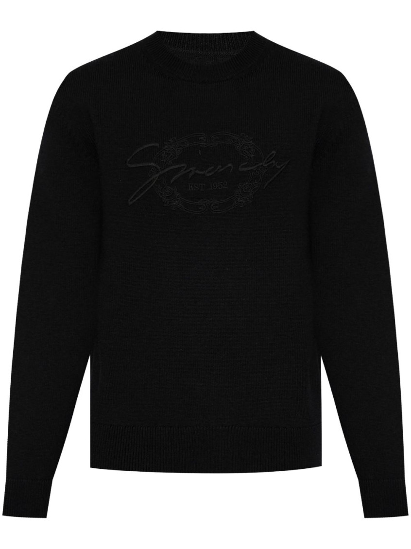 Logo Embroidered Knit Sweater