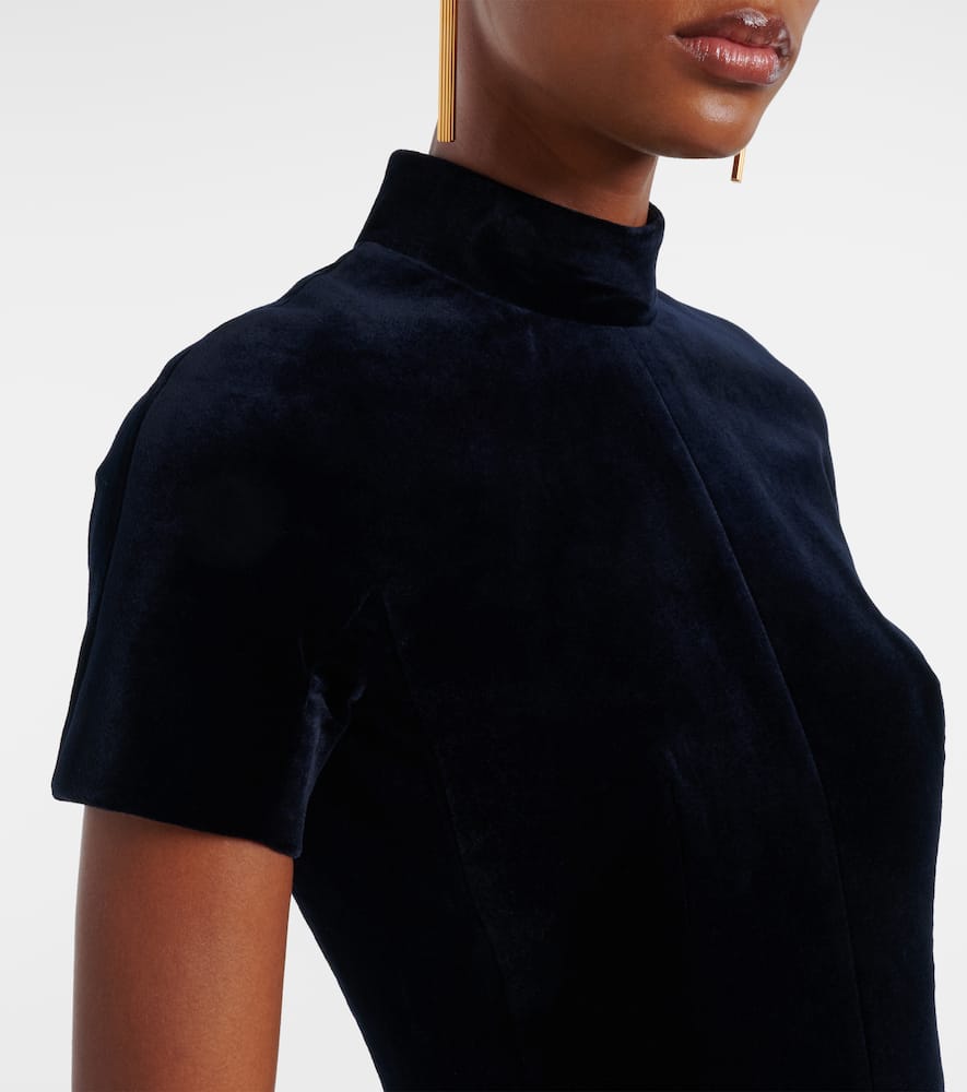 Malinda cotton velvet gown
