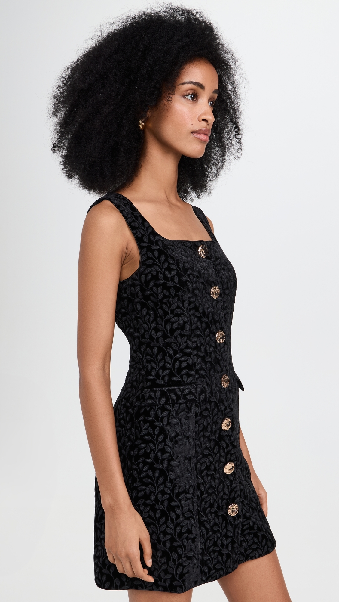 Mika Velvet Dress Noir Featherleaf