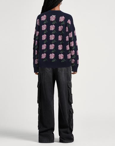 Msgm Woman Sweater Navy Size L Wool, Polyamide