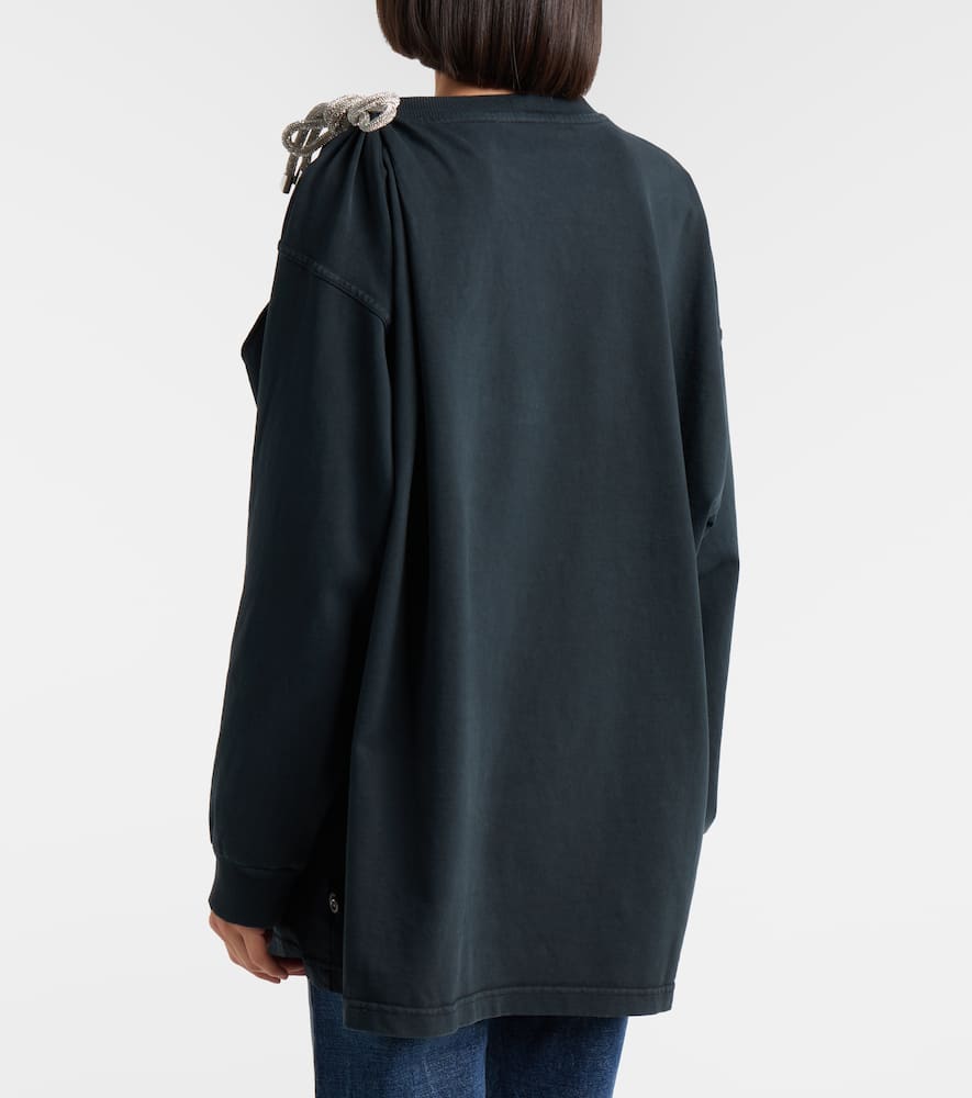 Embellished cotton jersey T-shirt