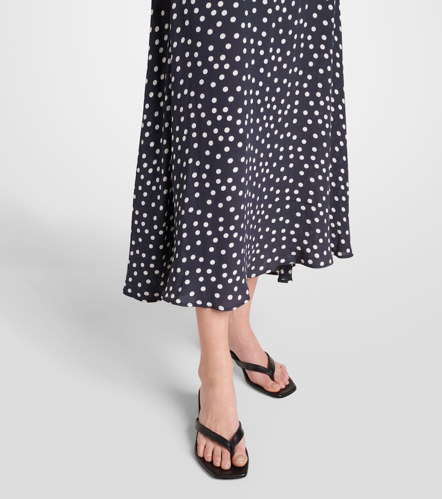 Areza polka-dot midi skirt