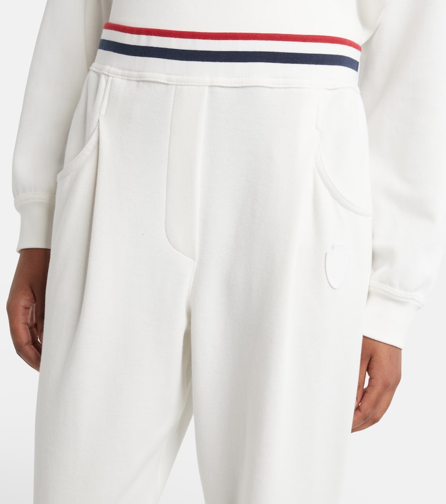 Cotton-blend tapered pants