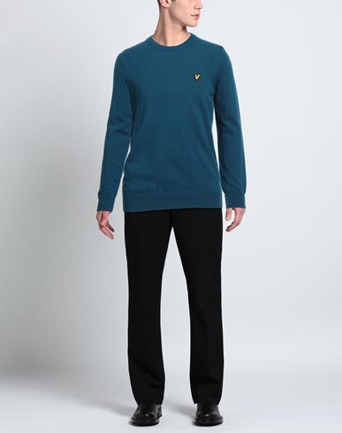 Man Sweater Deep teal Size M Lambswool, Nylon