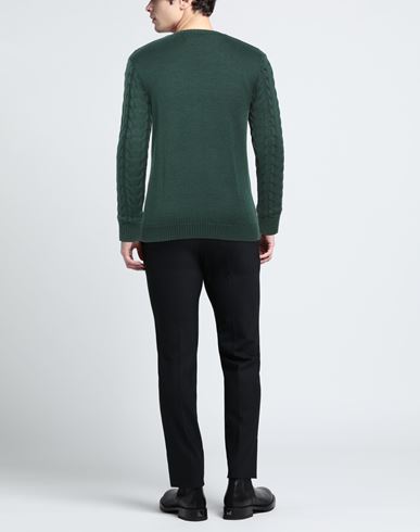Man Sweater Dark green Size XL Merino Wool, Dralon