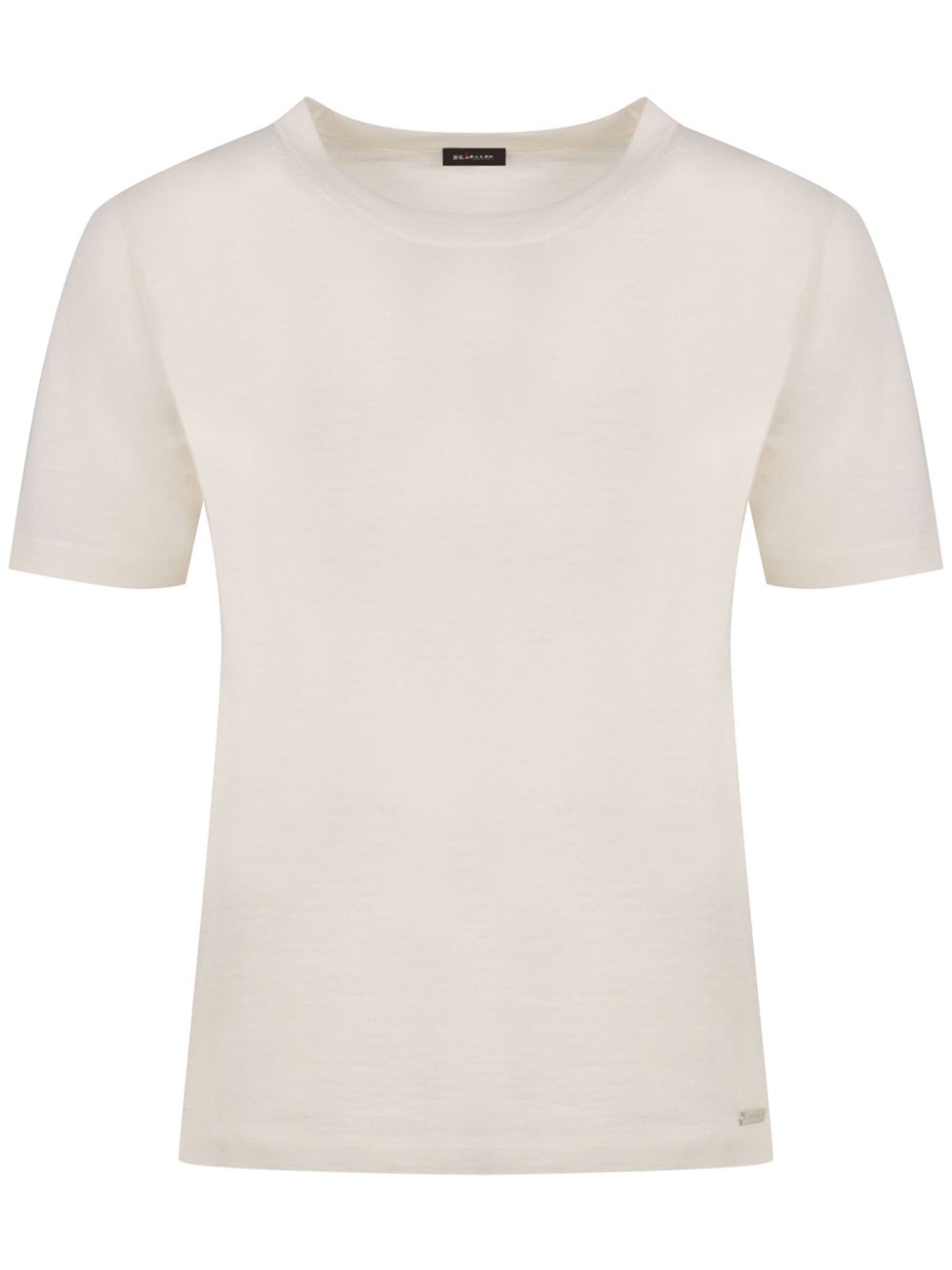 Knitted cashmere-silk T-shirt - Neutrals