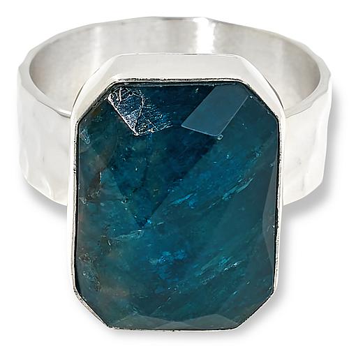 Sterling Silver Madagascar Blue Apatite Ring