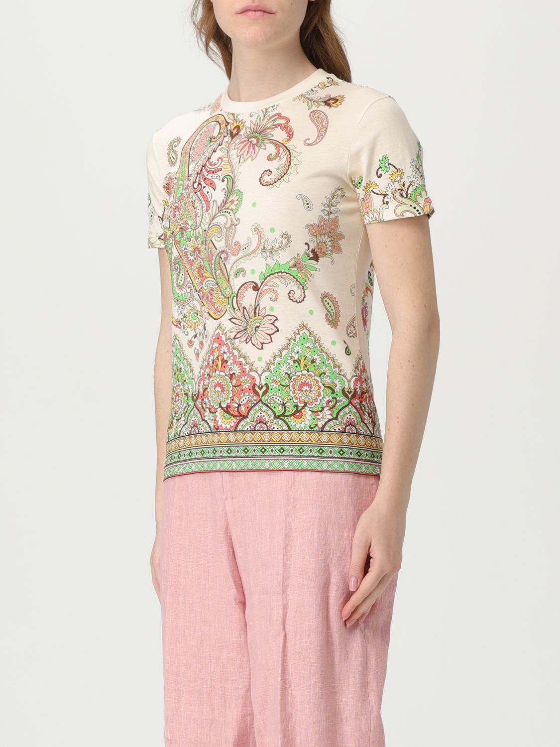 ETRO floral-print t-shirt - White