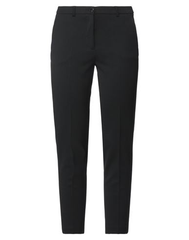 Woman Pants Black Size 12 Polyester, Virgin Wool, Elastane