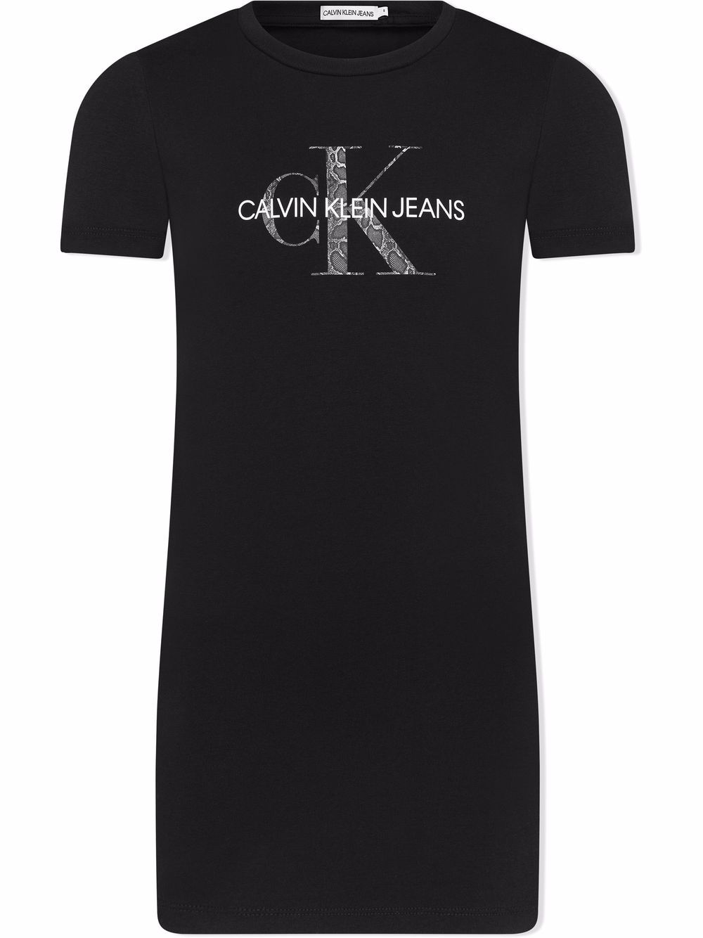 Logo-print short-sleeved T-shirt dress - Black