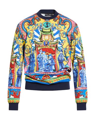 Man Sweatshirt Yellow Size 34 Cotton
