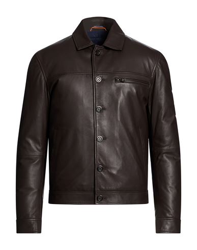 Man Puffer Dark brown Size 38 Leather