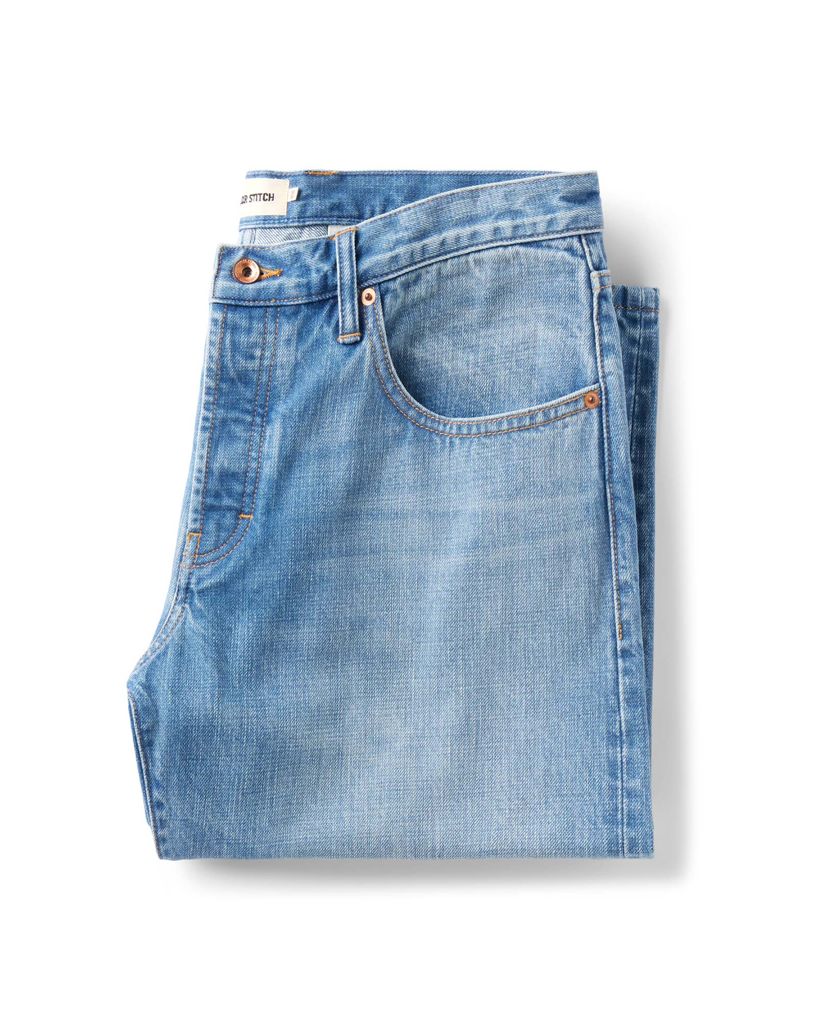 Men's Organic Cotton Democratic Jean in Light Wash Organic Selvedge