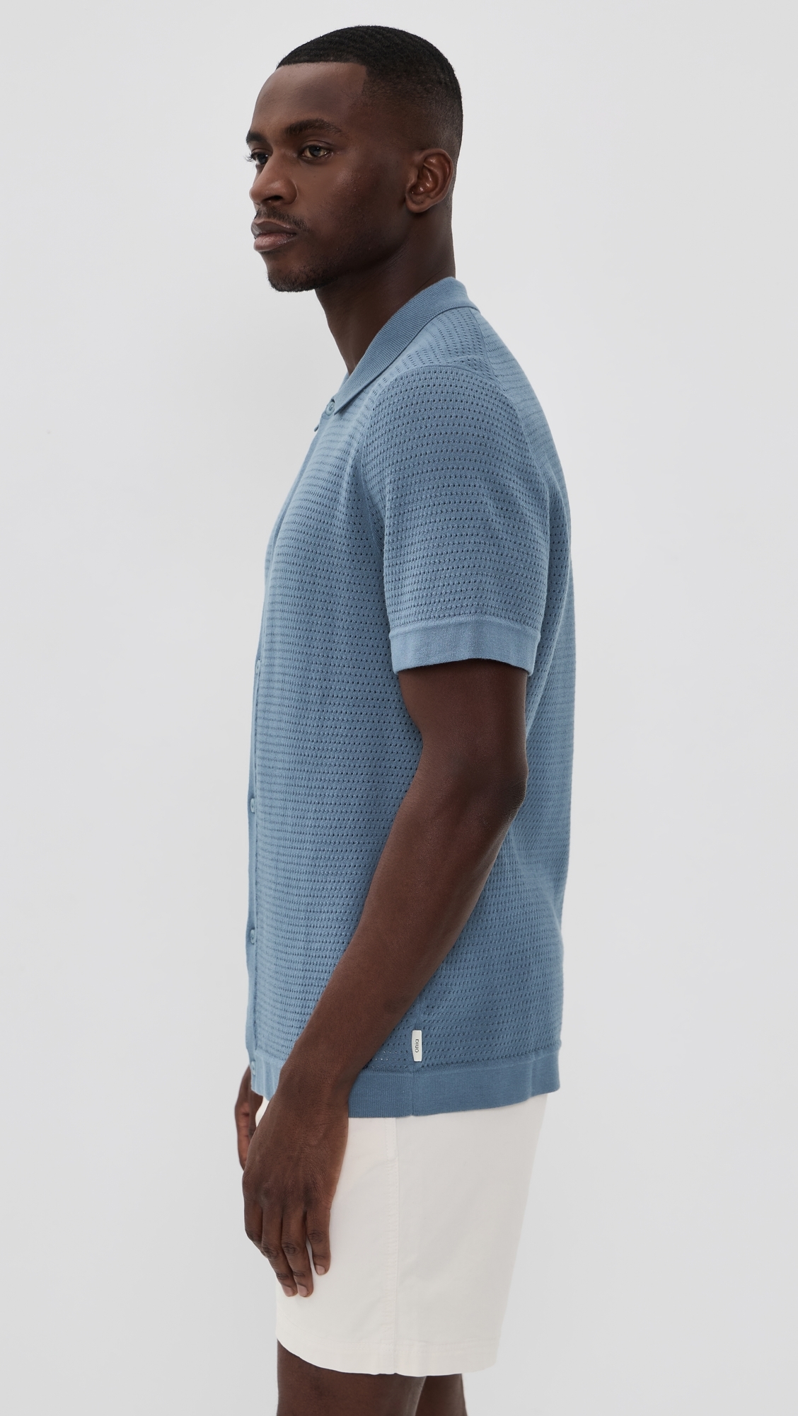 Drop Needle Button Up Shirt Mist