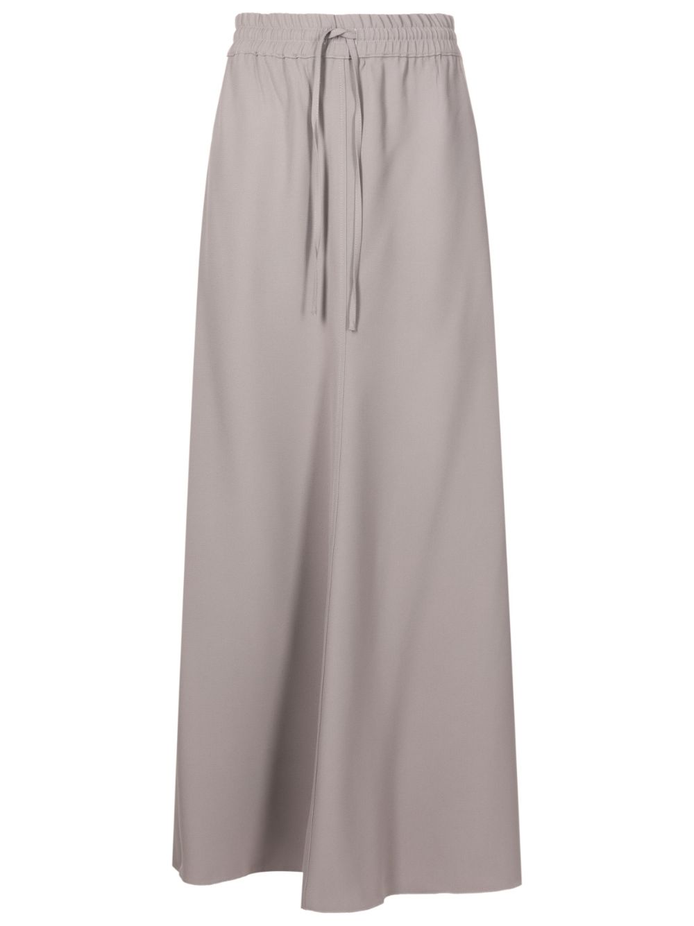 High-waisted crepe maxi skirt - Grey