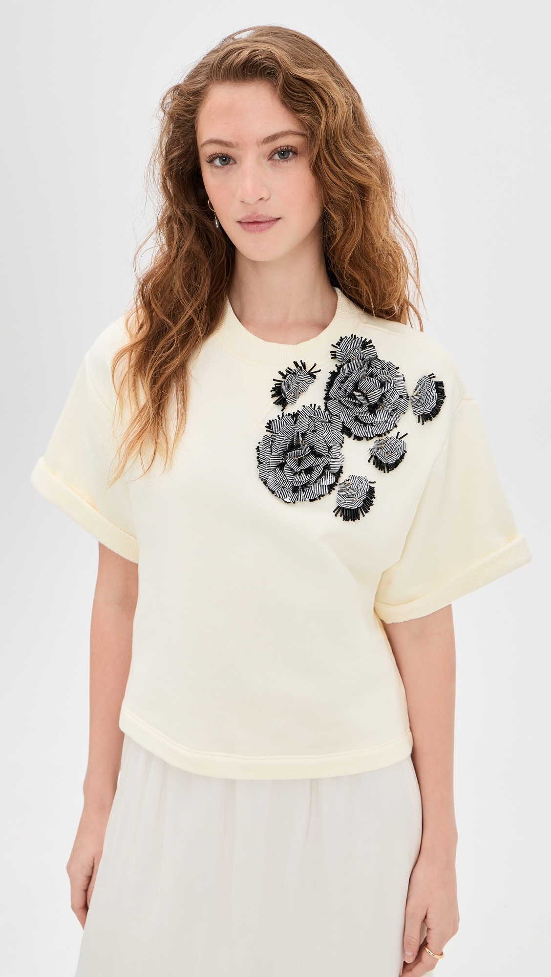 Cove Top with Embroidery Creme