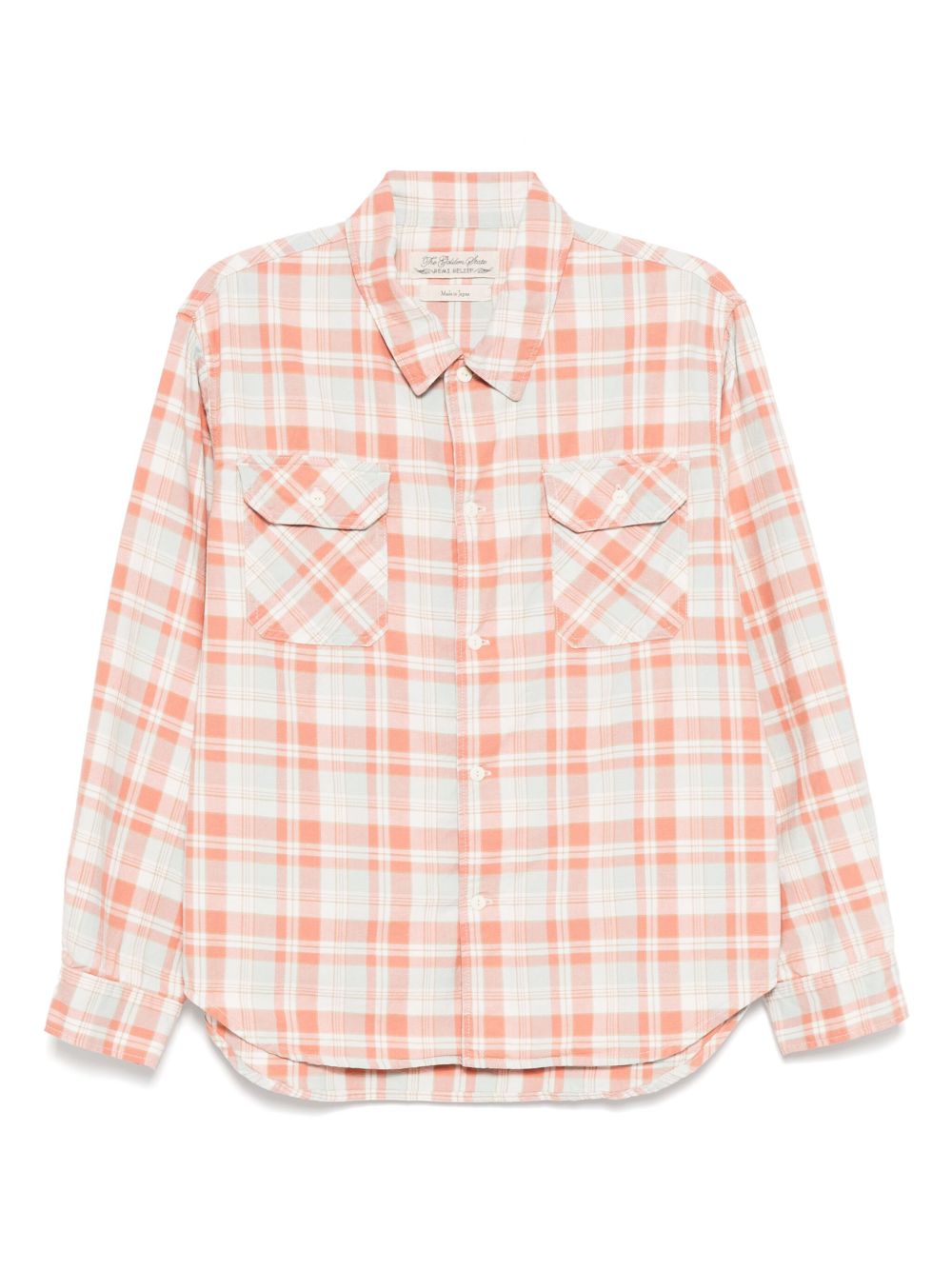Rayon twill-check shirt - Blue