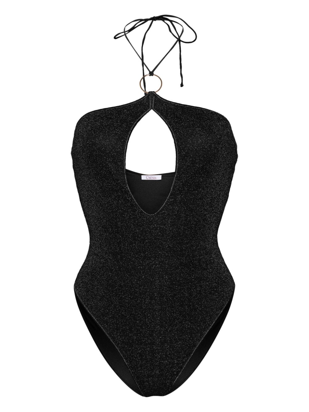 Lumière Ring lurex swimsuit - Black