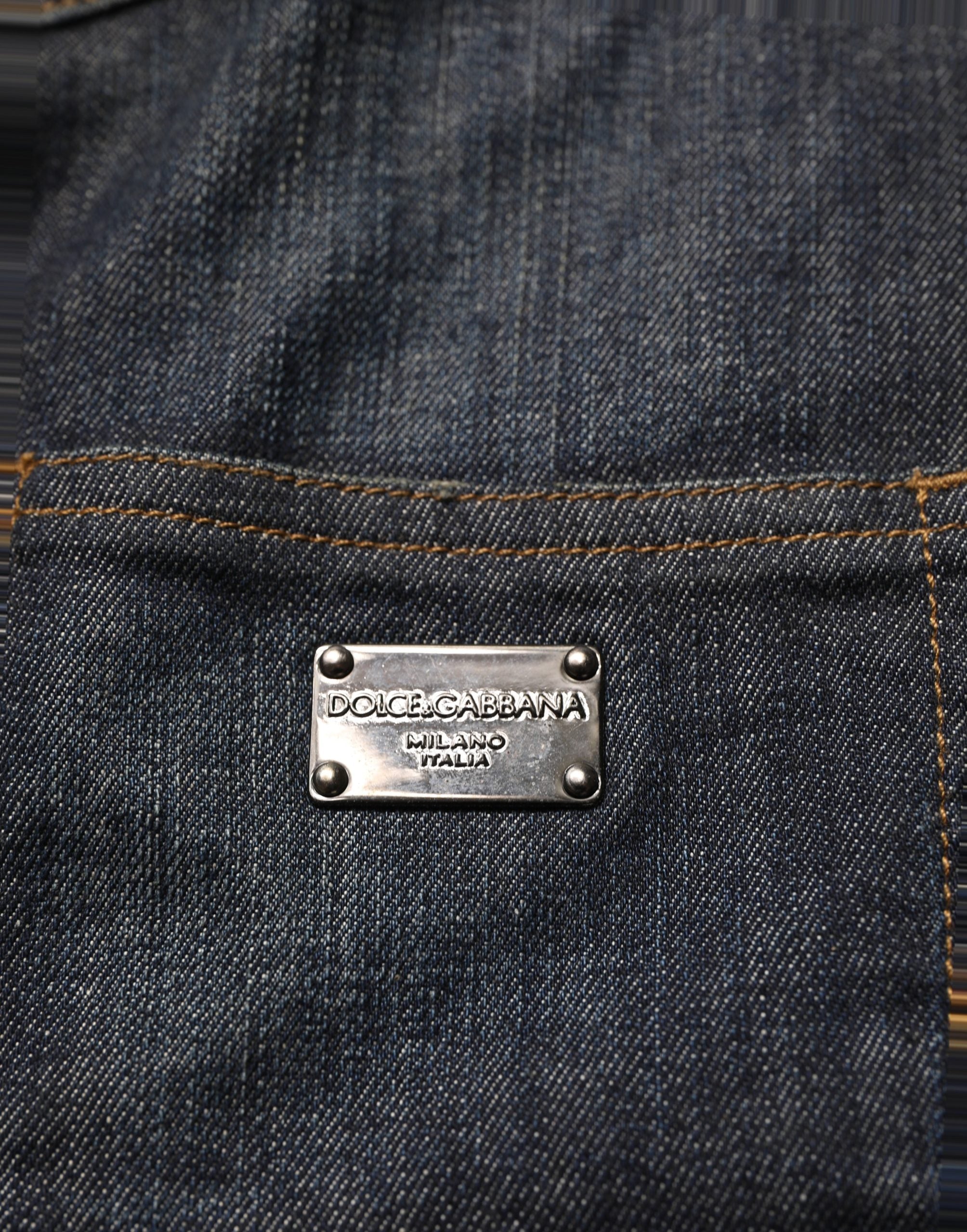 Low-Waist Denim Skirt — Black