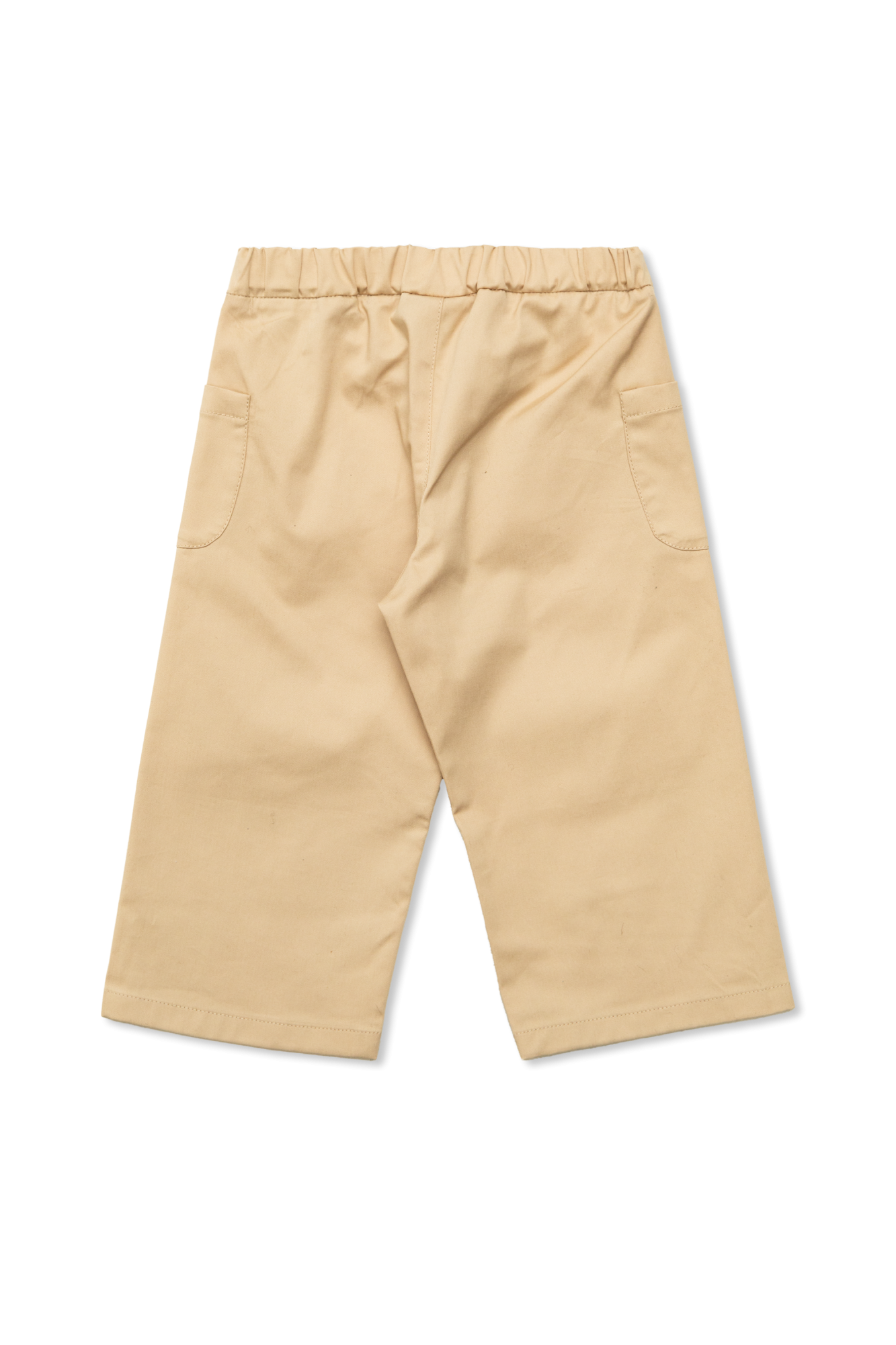 Cotton Trousers With Pockets, Unisex, Beige