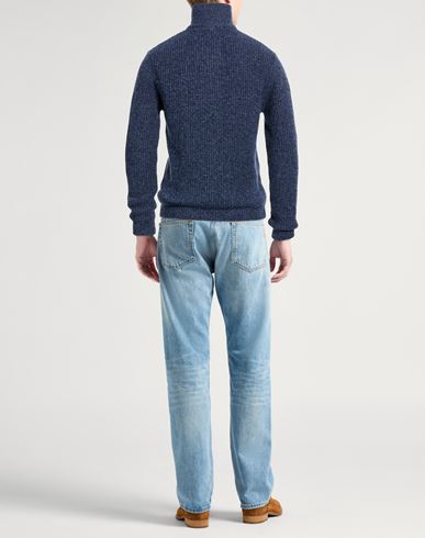 Man Turtleneck Blue Size M Merino Wool, Polyamide