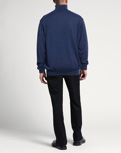 Man Turtleneck Blue Size 46 Virgin Wool