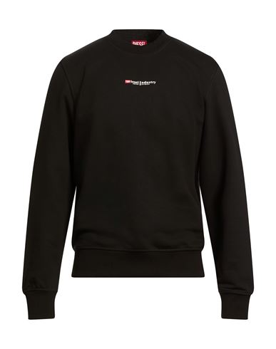 Man Sweatshirt Black Size L Cotton, Polyester, Elastane