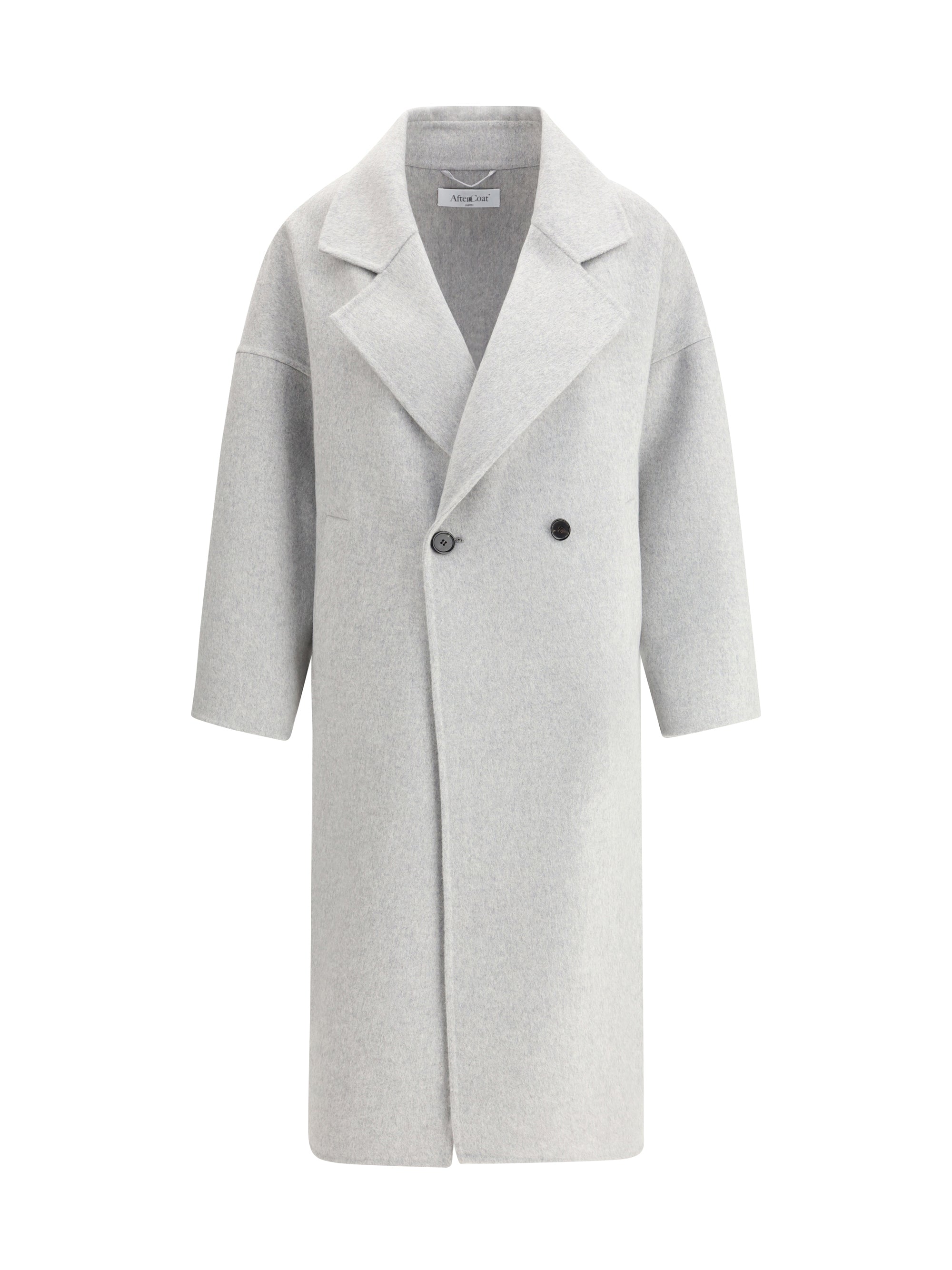 Double-Breasted Wool-Cashmere Blend Coat — Gray