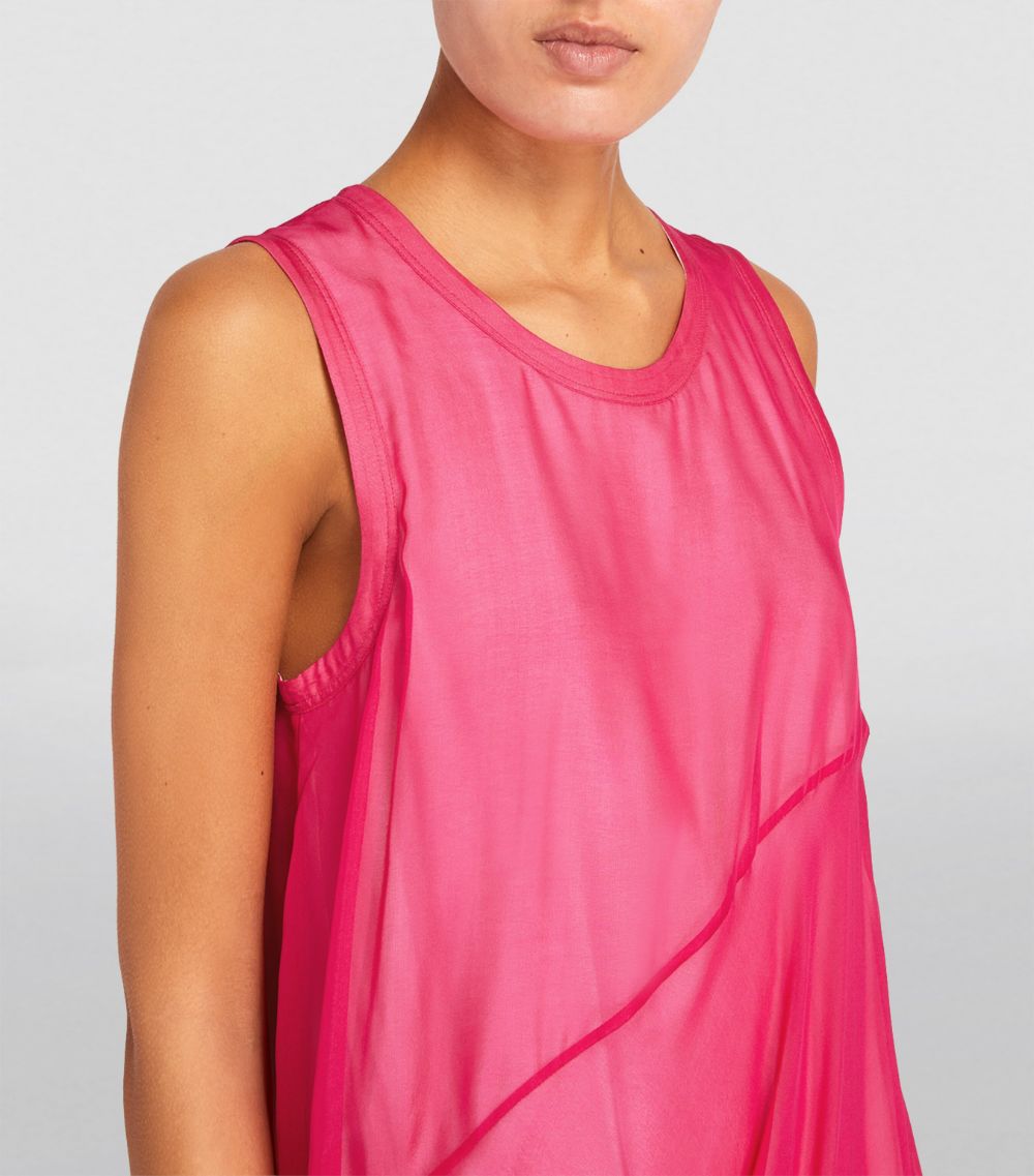 Silk Bubble-Hem Mini Dress