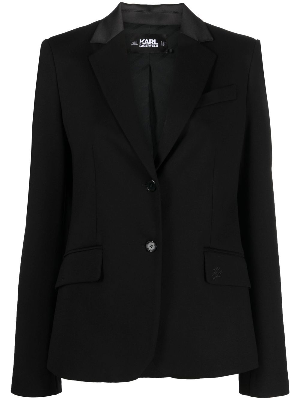 Punto single-breasted blazer - Black