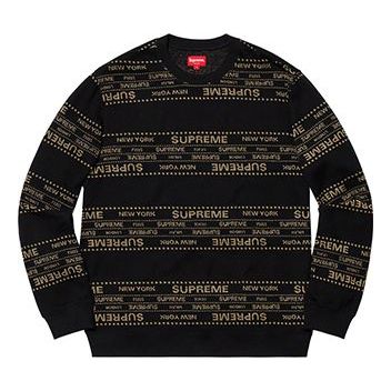 SS19 Metallic Jacquard Crewneck logo