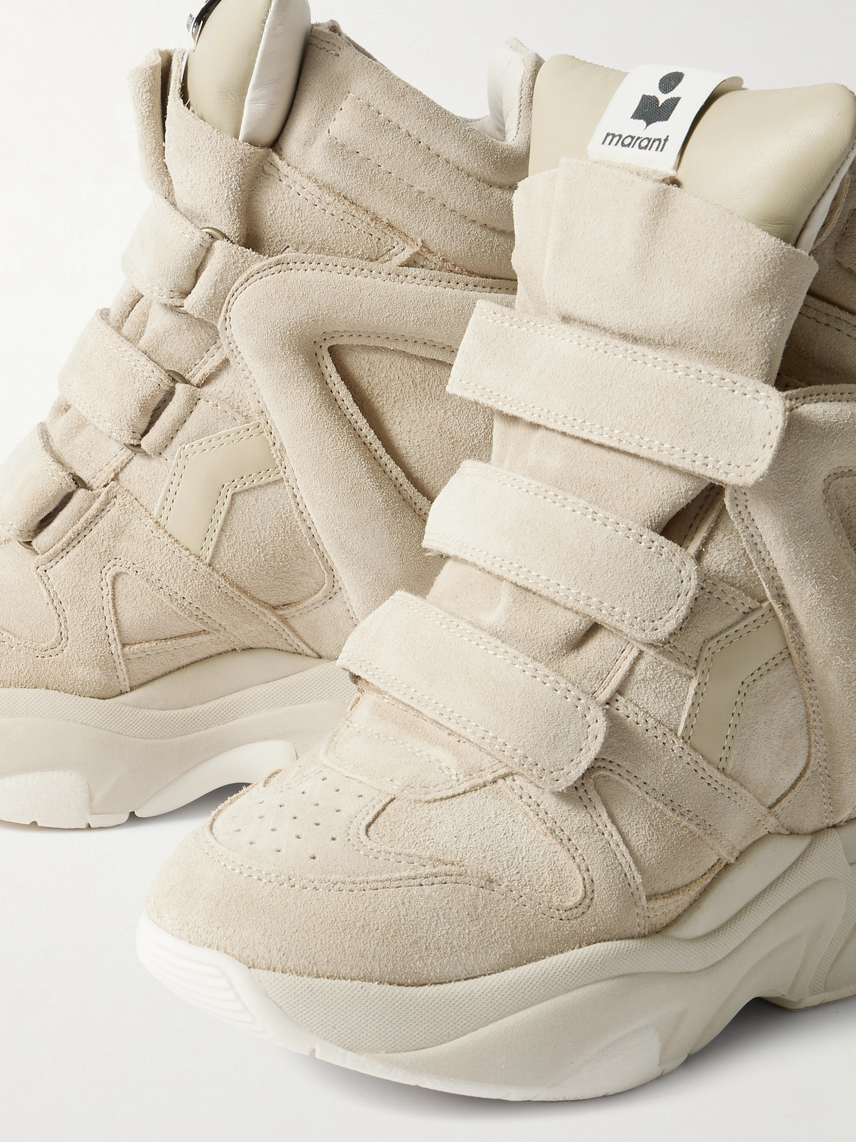 Balskee Suede High-top Wedge Sneakers - Beige