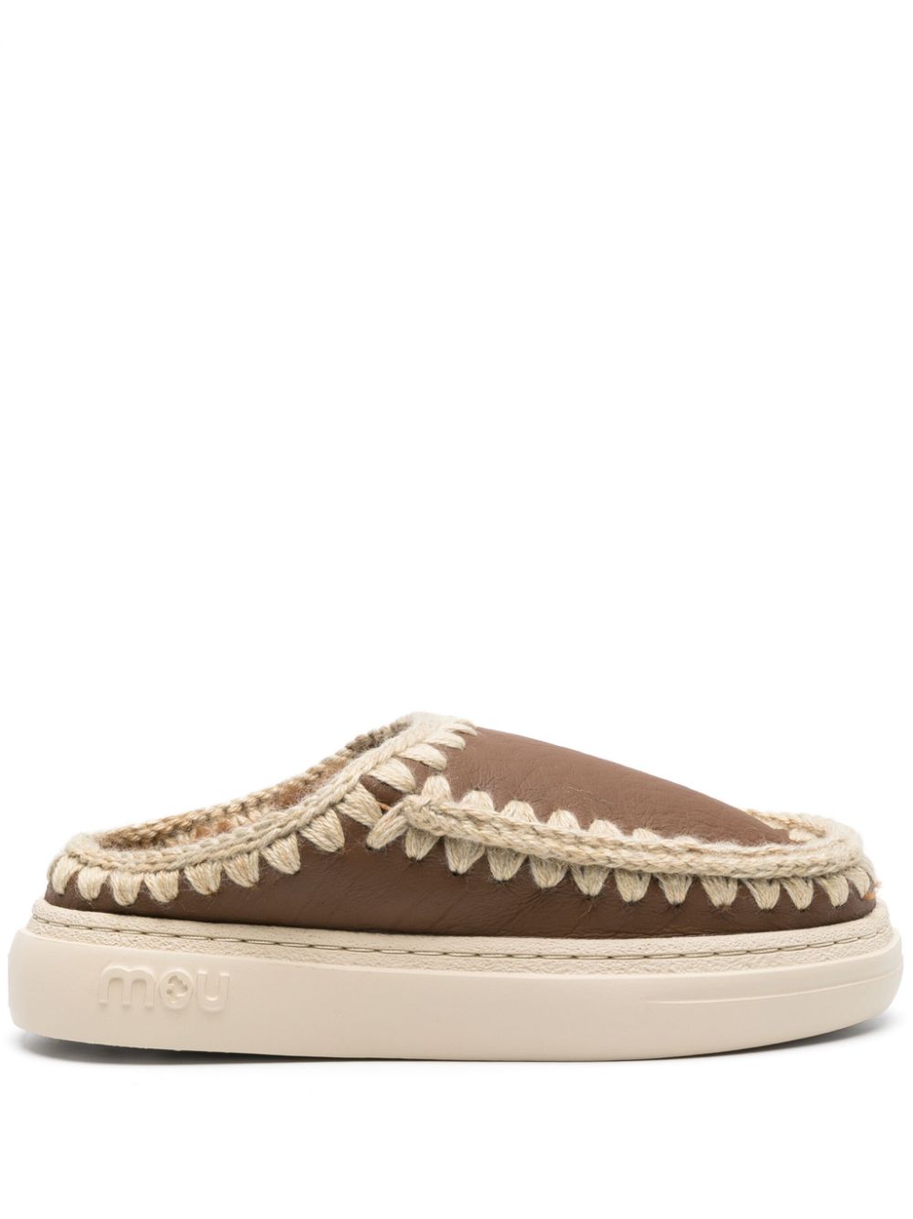 Eskimo leather slippers - Brown