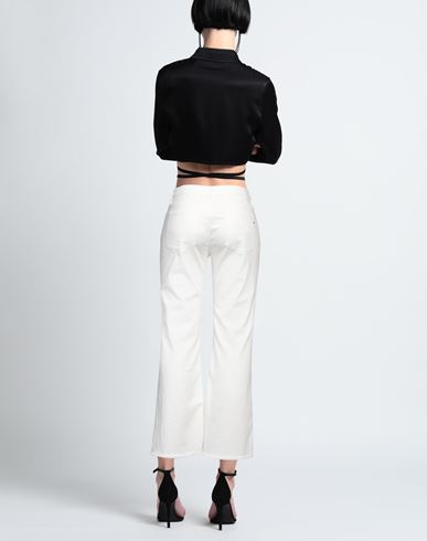 Mason's Woman Jeans White Size 31 Cotton, Elastane