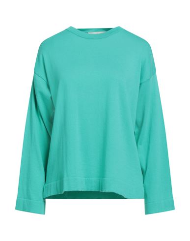 Woman Sweater Emerald green Size S Cotton