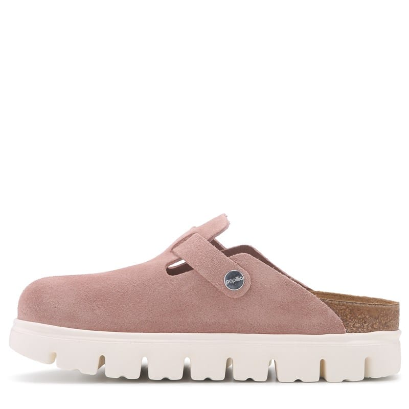 Women's Boston Chunky Clog by Papillio Shoes (Pink Clay Suede)