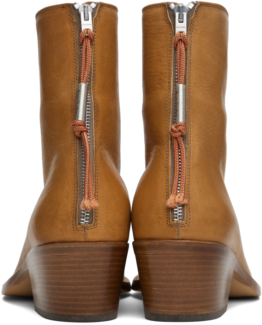 Beige Calfskin Boots