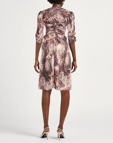 Woman Midi dress Chocolate brown Size M Polyester