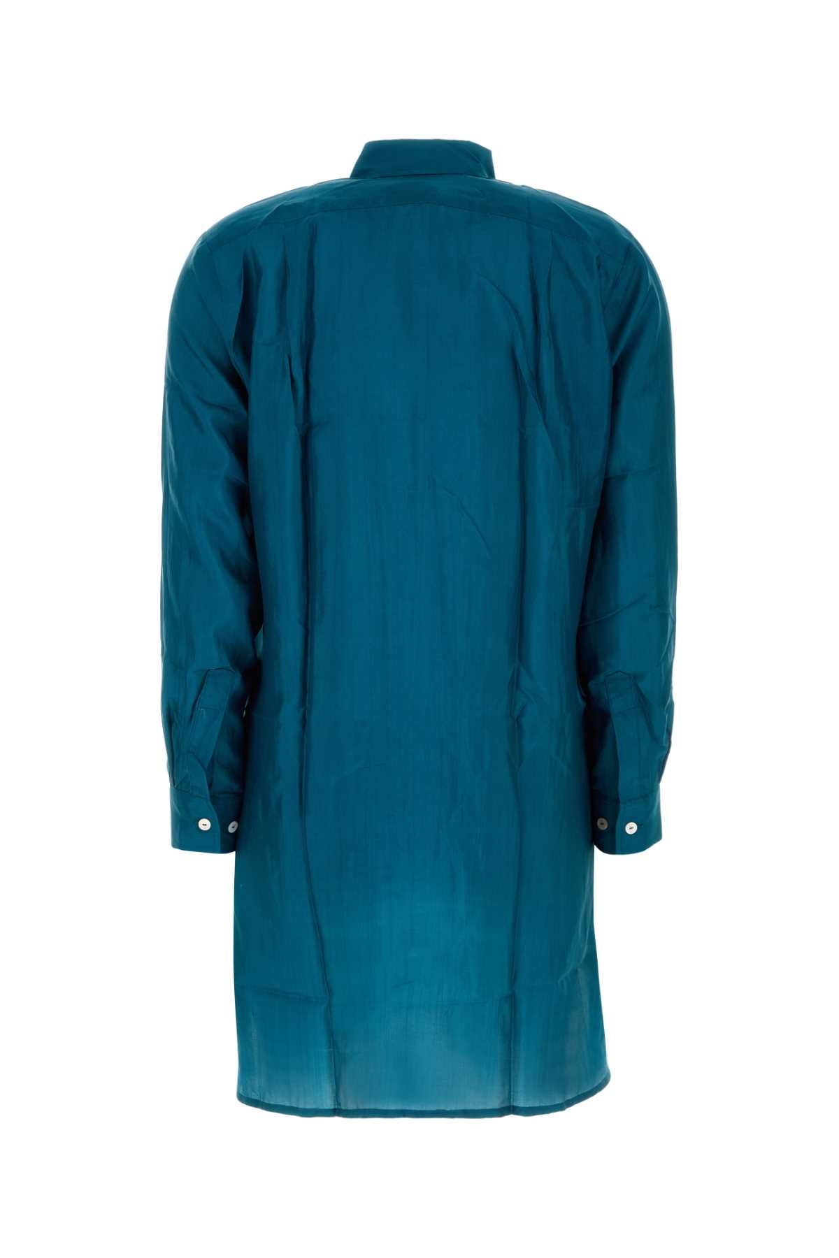 The Rose Ibiza Teal Green Silk Shirt Dre
