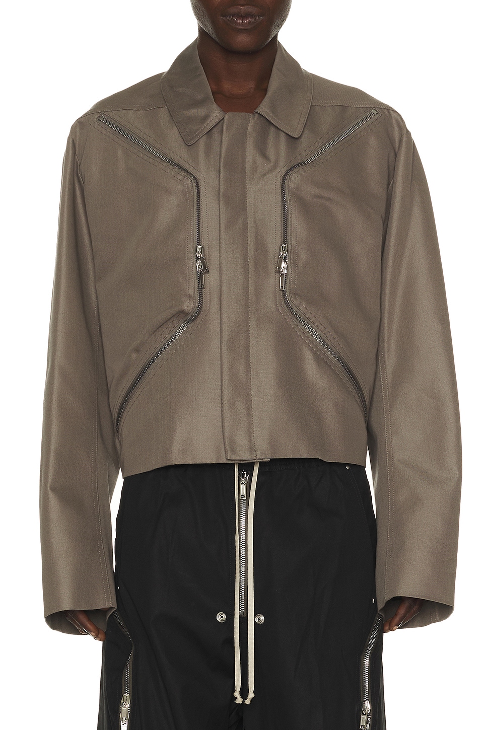 Rick Owens Heizer Mac Jacket in Grey