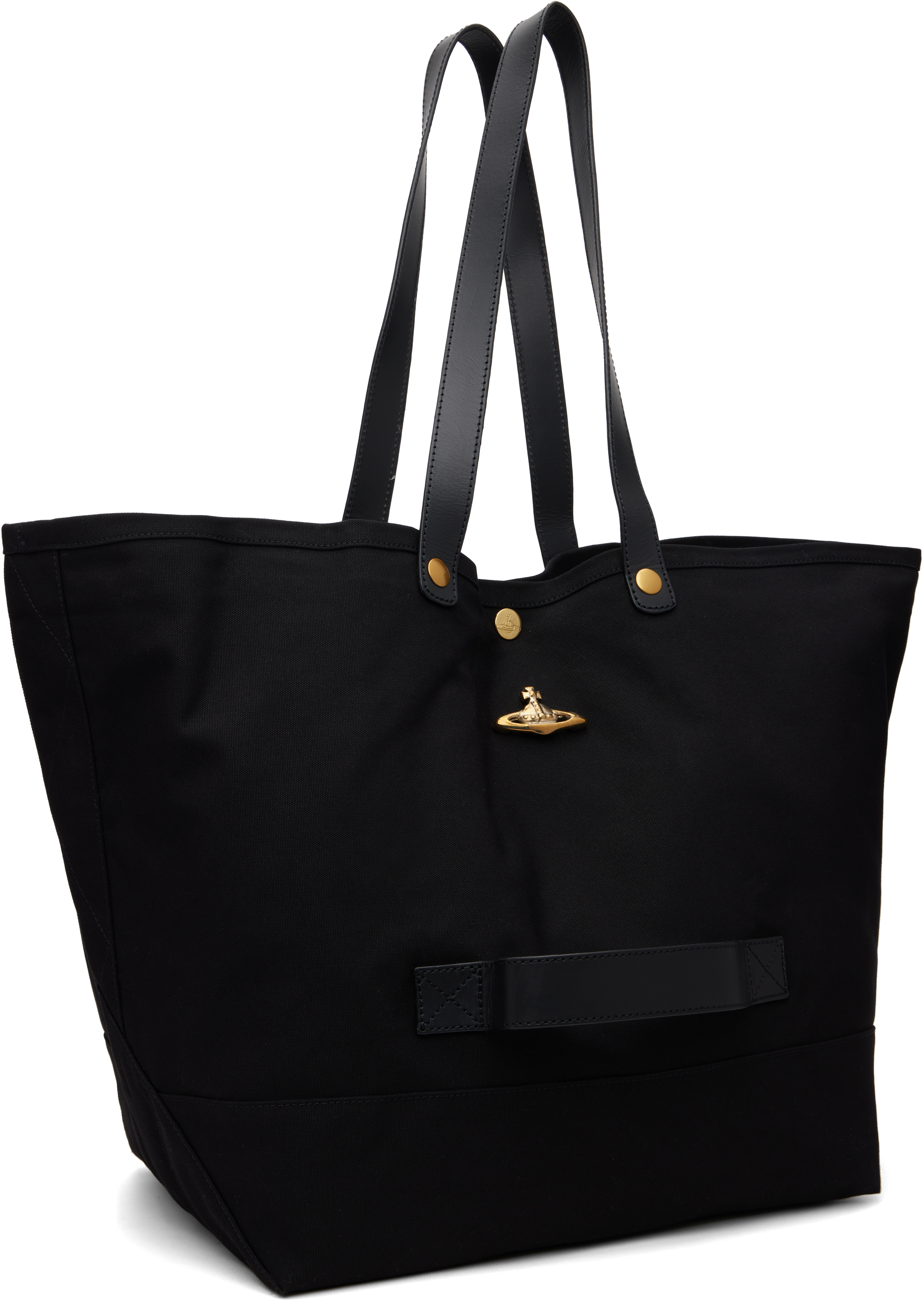 Black Utility Small Shopper Tote