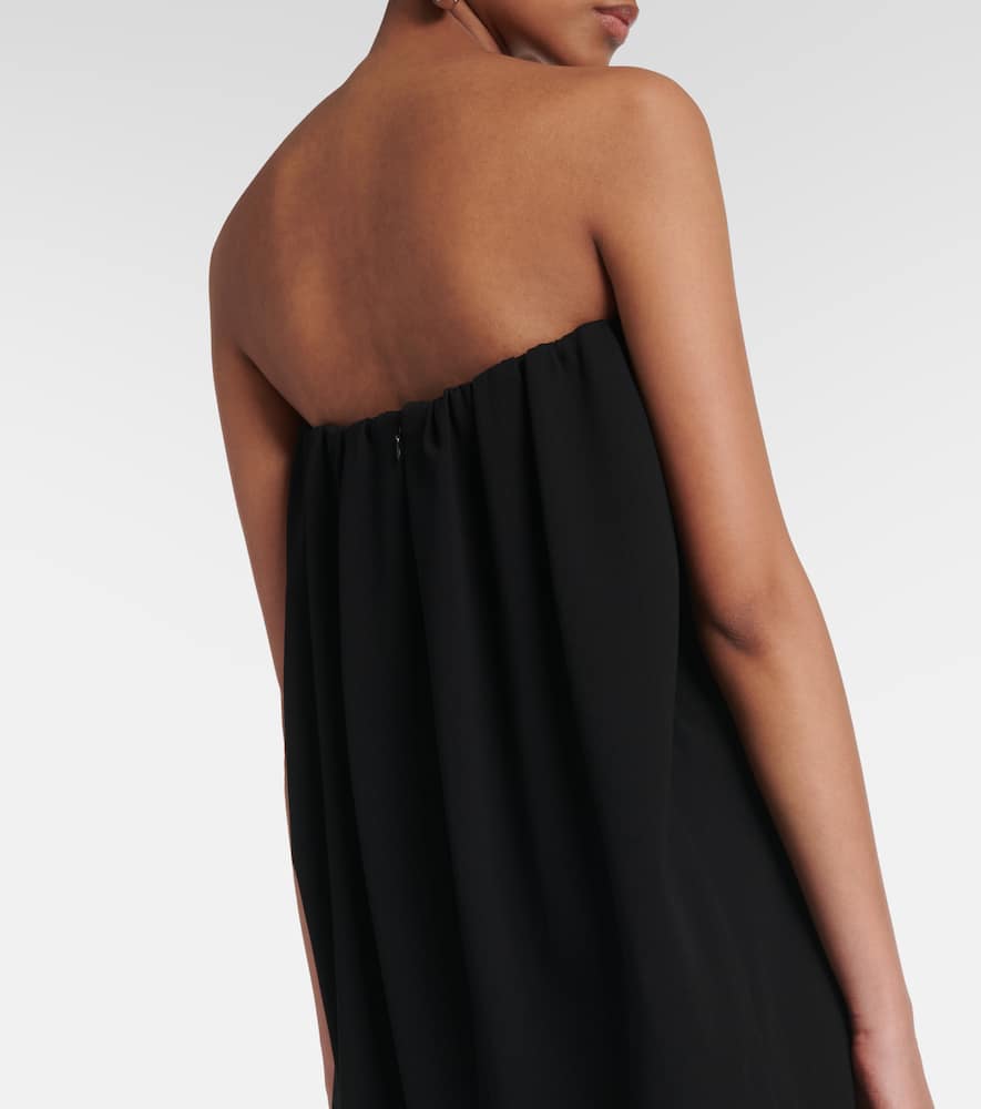 Jean Paul Gaultier Crêpe and tulle corset maxi dress