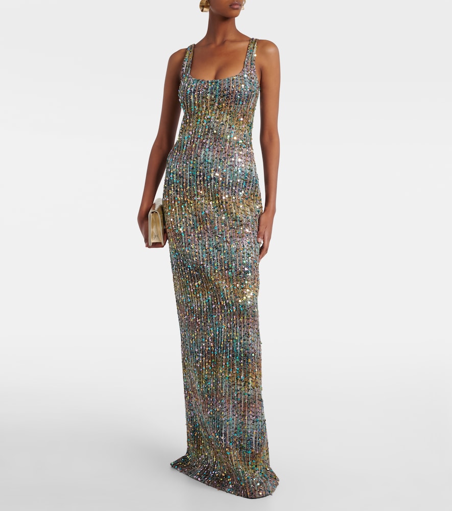 Sequined lamé gown